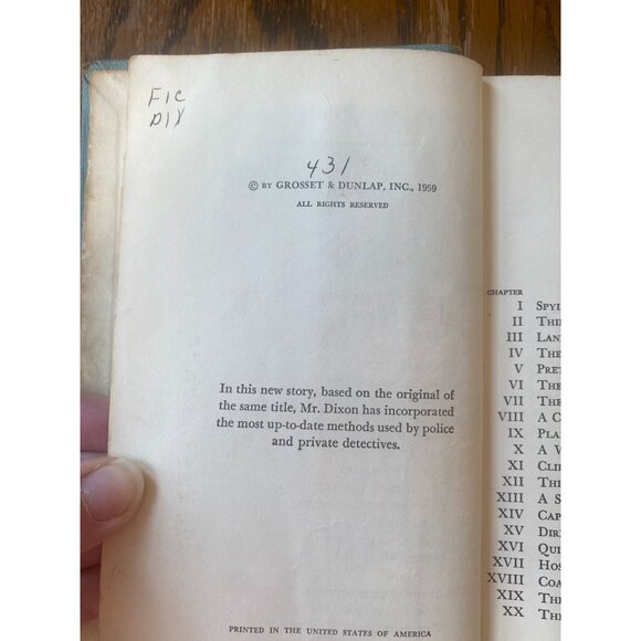 The Hardy Boys "The House On The Cliff" 1959 Edition Hardcover By Franklin W. Di - Picture 7 of 8